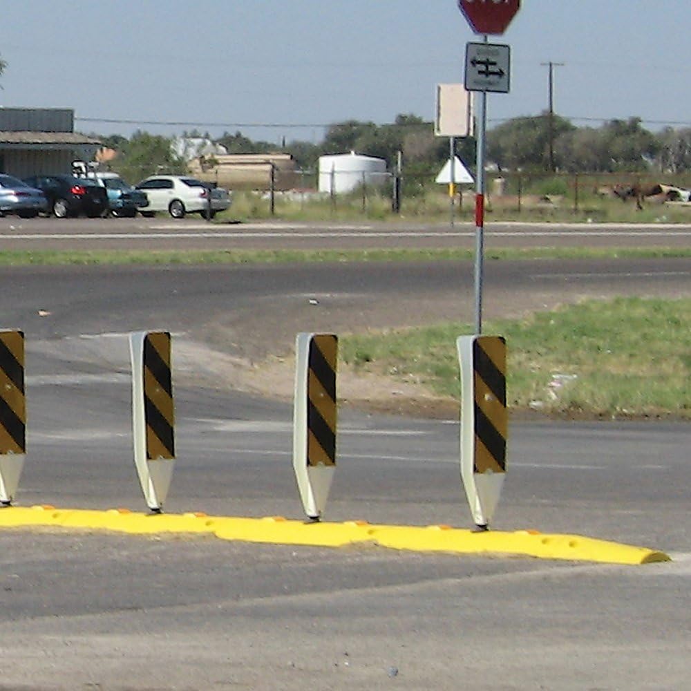 Tapco Lane Separator Curb System - Left Hazard Marker Panel - Black/Yellow