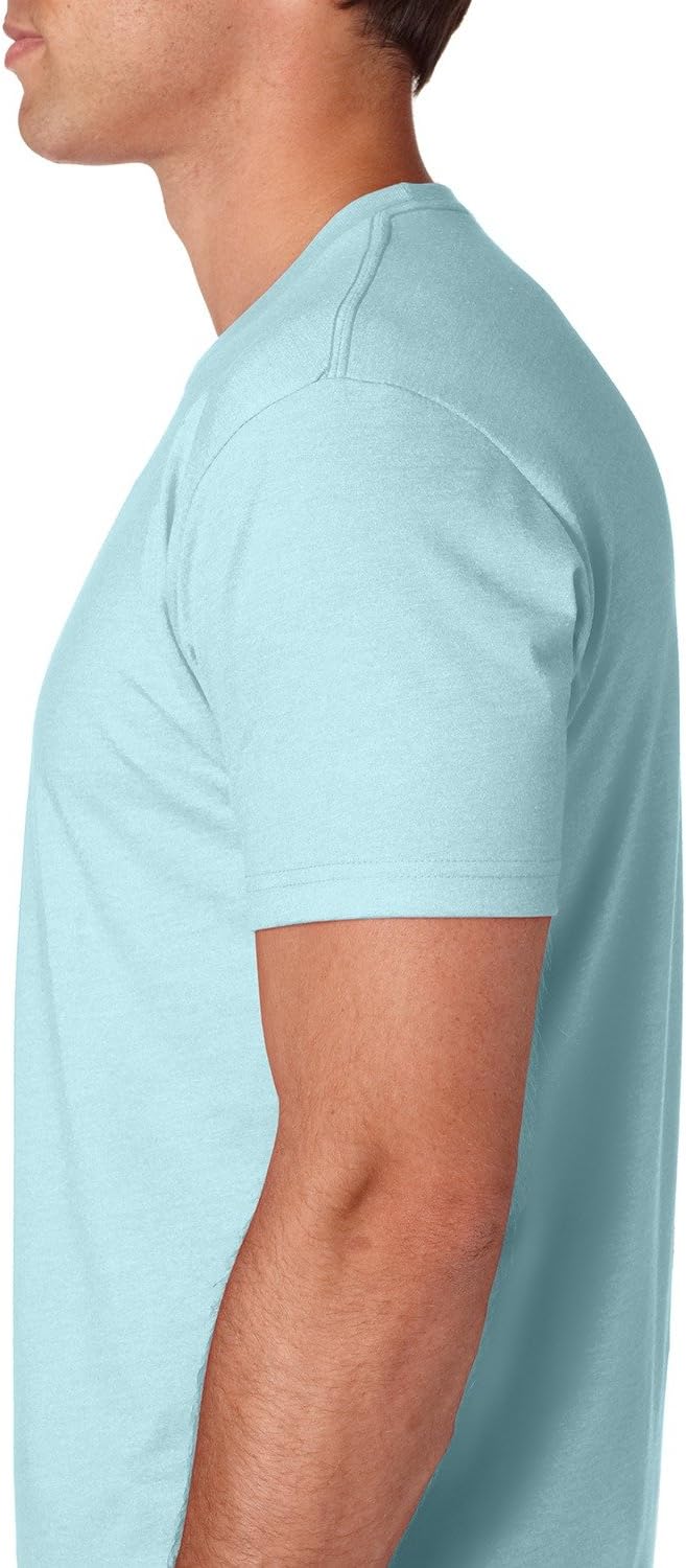 Next Level Apparel Men's CVC Crewneck Jersey T-Shirt, Ice Blue, Small - Image 4