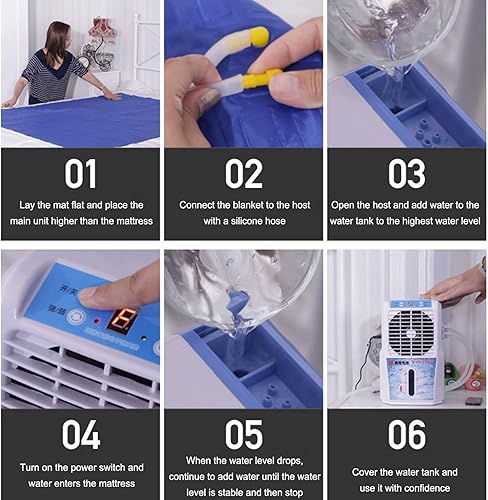 Miniatura 4 de Enfriador de colchón con control remoto, protector de colchón de refrigeración por agua, silencioso, cómodo y seguro, sin radiación, cama enfriadora