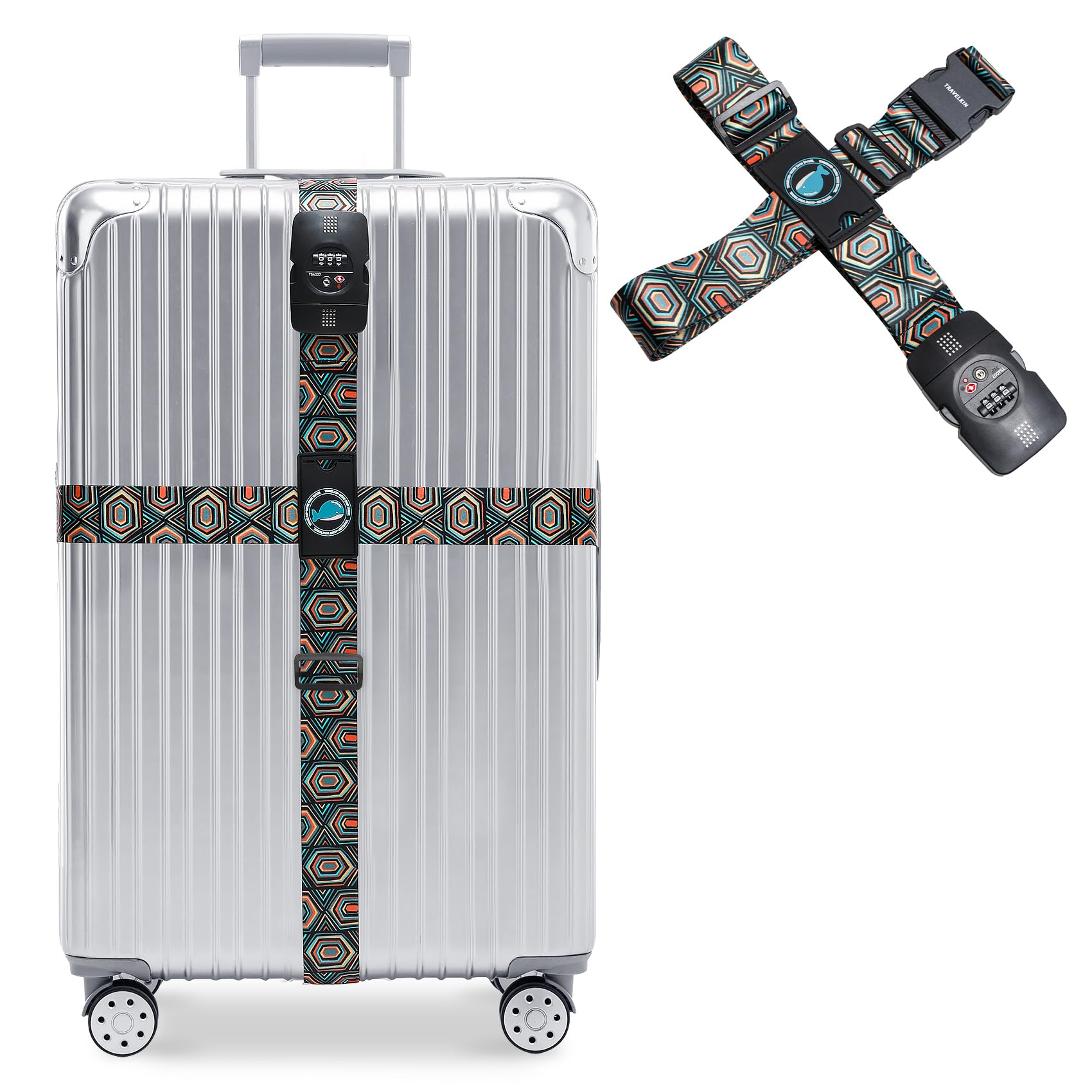 Amazon.co.jp: Travelkin クロス荷物ストラップ TSA承認、調節可能な