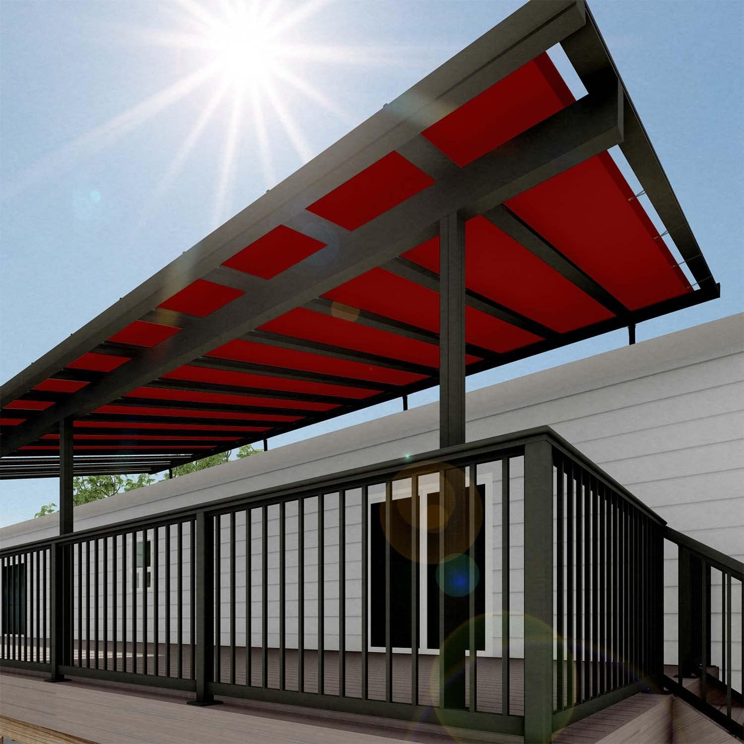 SunnyRoyal 22'x37' Waterproof Sun Shade Sail Straight Edge