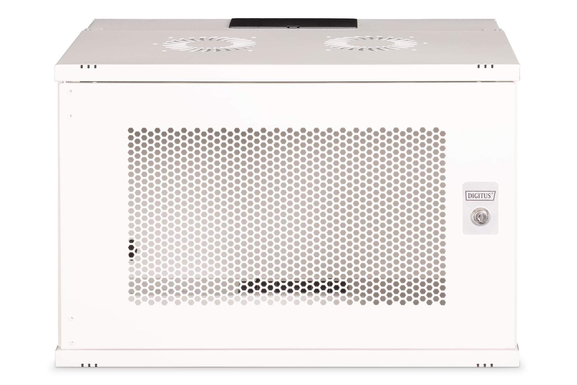 DIGITUS Armario de Red – 19 Pulgadas, 7U – Sin Montar – Soho Pro – Gris | 400 mm de profundidad – 319,25 mm de profundidad útil – montaje en pared – Carga máxima: 60 kg – puerta de acero perforada