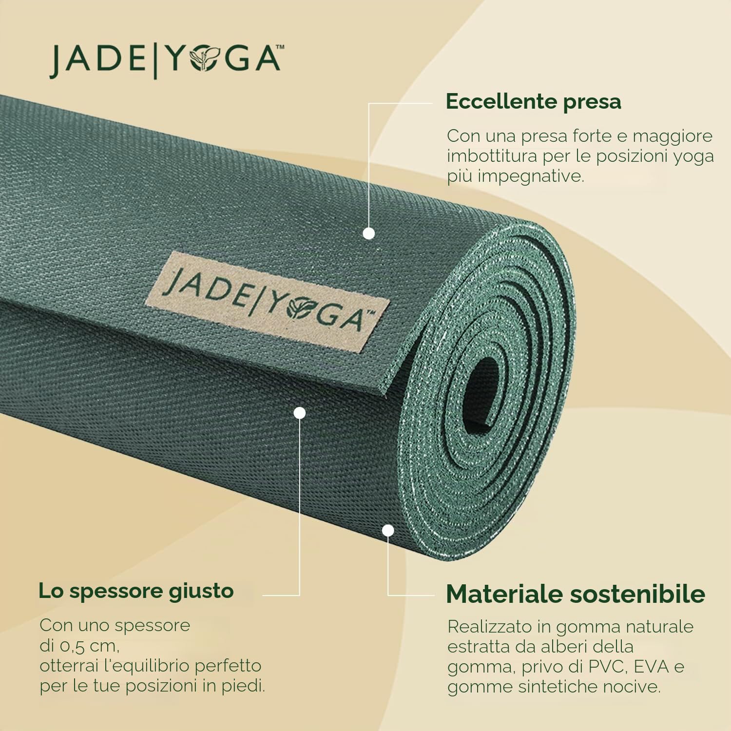 Jade Yoga - Tappetino per Yoga Harmony