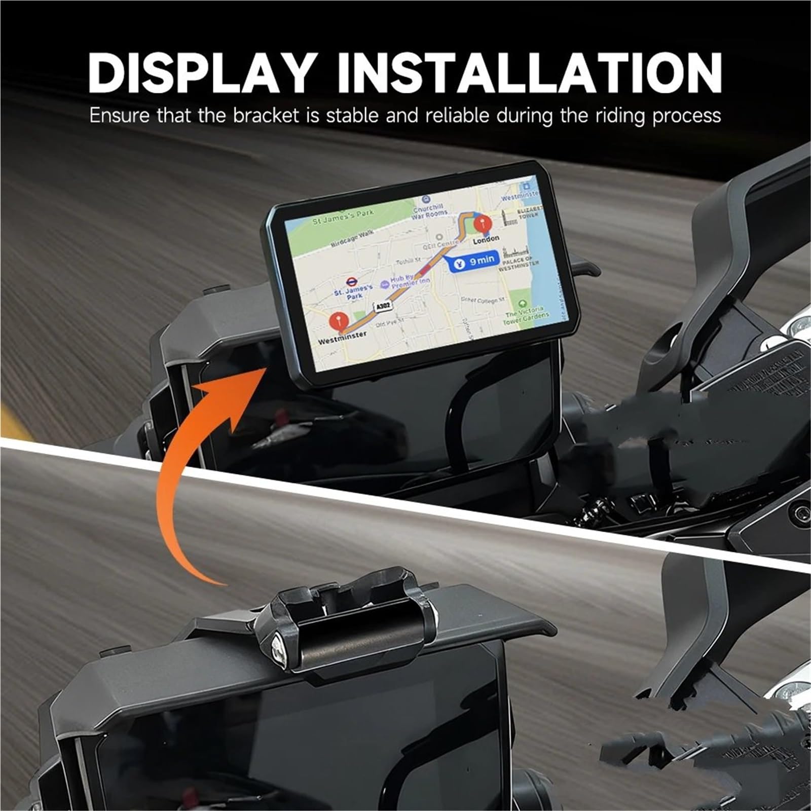 Soporte de Motocicleta Soporte de navegación para Motocicleta Compatible con Honda X-ADV 750 X 2021-2025, Soporte para teléfono móvil, Placa GPS