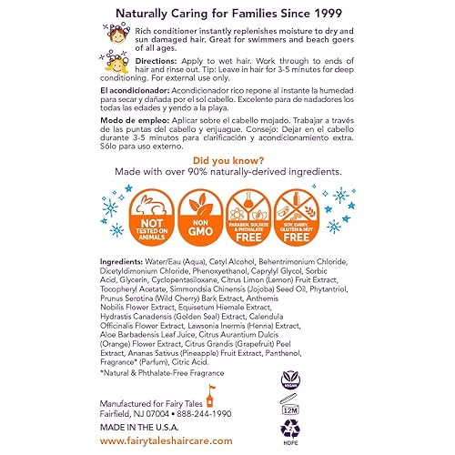 Miniatura 2 de Fairy Tales Acondicionador de nadador para niños, 32 onzas, fabricado con ingredientes naturales en los Estados Unidos, repone y restaura el daño
