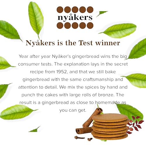 Miniatura 5 de Nyakers Pepparkakor - Kit de casa de jengibre sueco para niños, galletas de jengibre, galletas veganas, aperitivos sin lácteos, galletas gourmet,