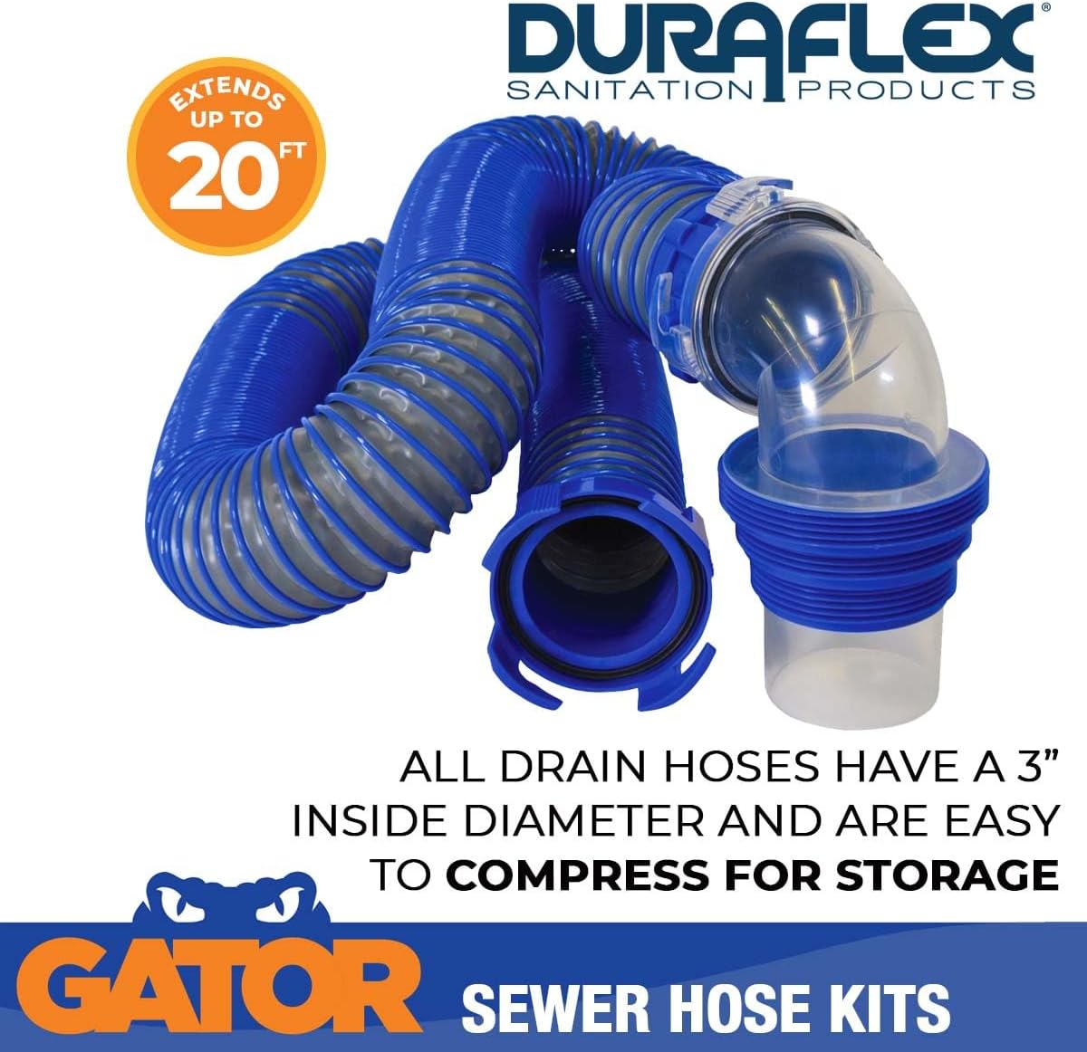 22006 Sewer Hose Kit 20 Plastic Rib