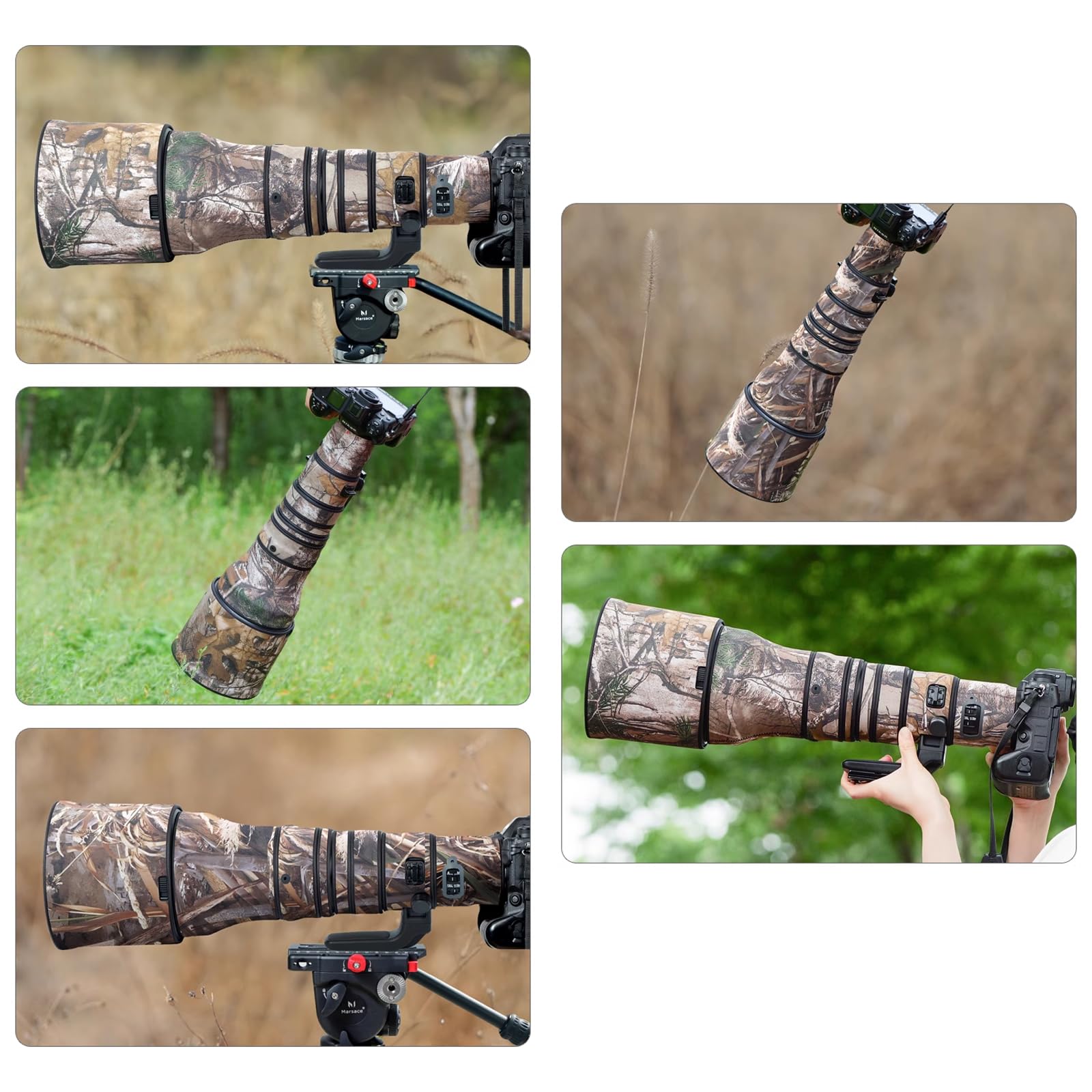 Osłona obiektywu do Nikon Z 800 mm F/6.3 VR S pokrowiec ochronny obiektywu aparatu kamuflażowego (kolor #MC kamuflaż - wodoodporny) osłona przeciwdeszczowa
