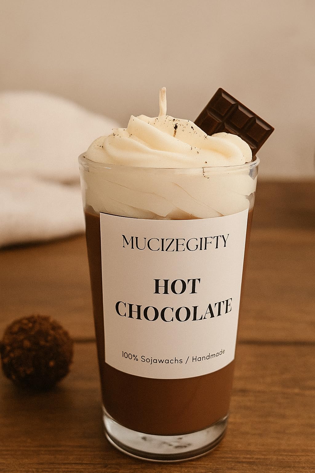 Hot Chocolate 3er Geschenkset – Handgemachte Duftkerzen aus Sojawachs – White, Classic & Dark – Winter & Geschenk – MucizeGifty