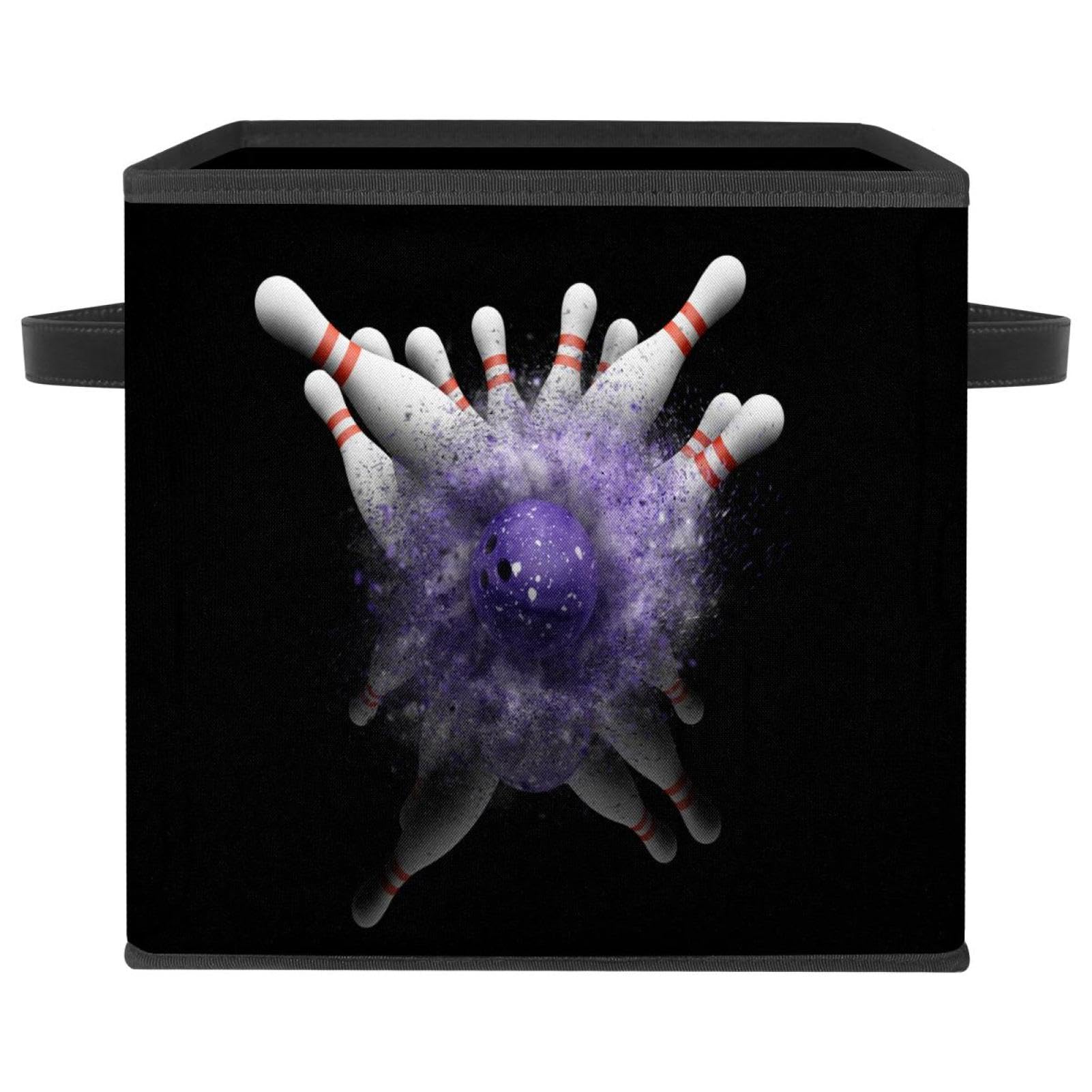 Boîte de rangement pliable en tissu noir pour placard et vêtements