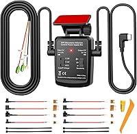 Vista 1 de Kit de cableado de cámara de salpicadero USB C con detección de radar de microondas, kit de cableado de 12V-24V a 5V/3A, adaptador de cámara