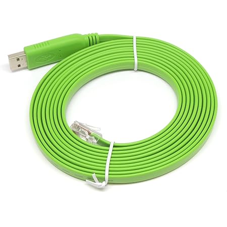 KAUMO CONSOLE(RJ45) USB変換 コンソールケーブル (グリーン 3.0m FTDIチップ)