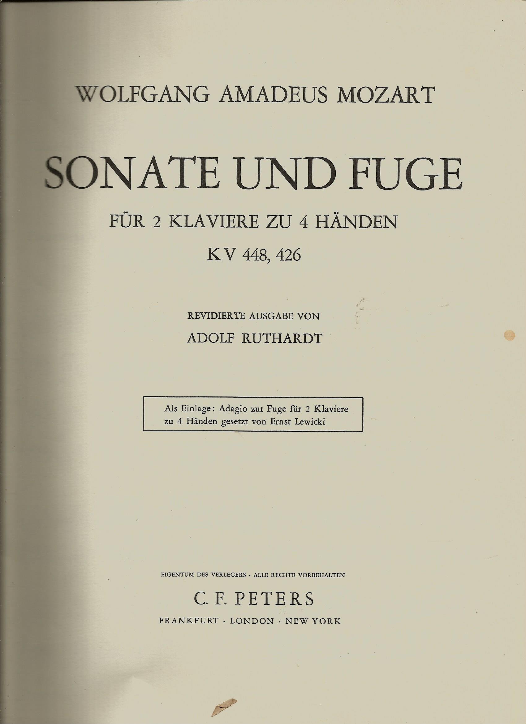 Violinkonzert in D (Adelaide-Konzert). Versailles 1766. Erstmalig herausgegeben von Marius Casadesus mit je drei Kadenzen von Paul Hindemith und MAx Kaempfert. Klavierauszug Partitut / Orchesterstimmen / Doubletten. (Edition Schott 2290)