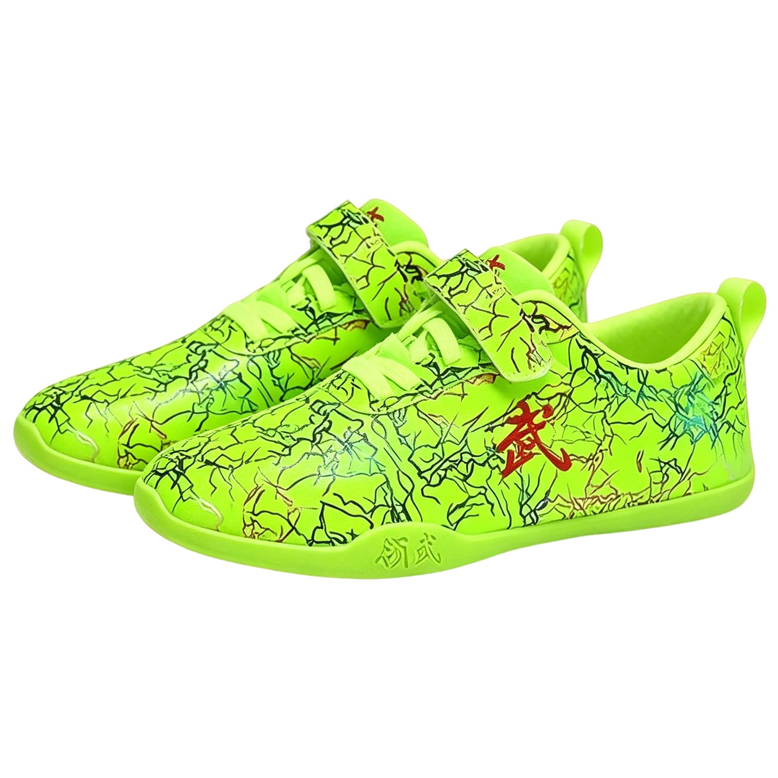 Calzado de artes marciales estilo Kung Fu en lona verde para entrenamiento de Tai Chi unisex