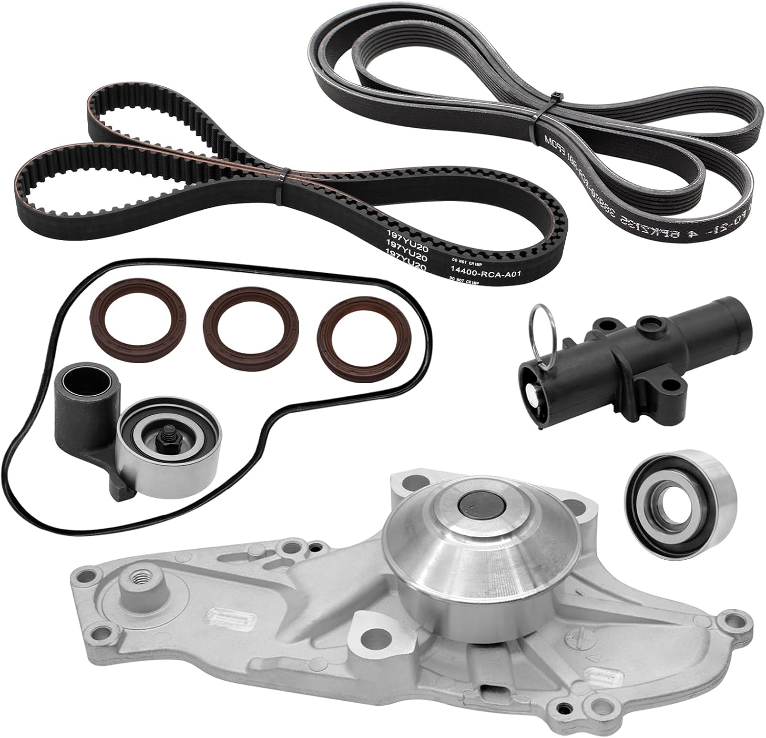 Boskavalo Engine Timing Belt Kit with Water Pump Compatible
