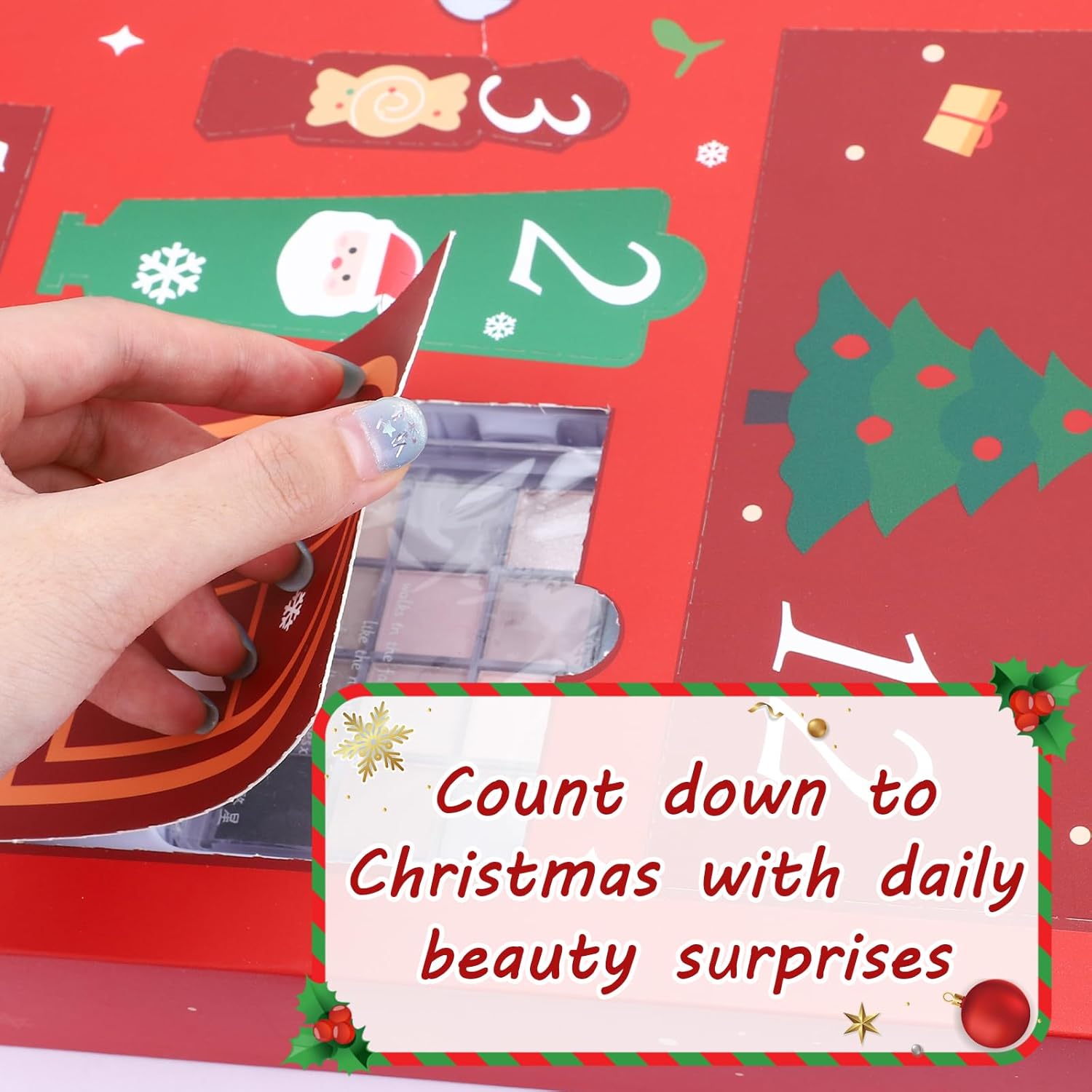 Erinde Makeup Advent Calendar 2025, 12 Days Christmas Gift Makeup Set for Teen Girls & Women, 2025 Xmas Holiday Countdown Calendar Beauty & Cosmetics Holiday Surprise Make Up Gift Kits for Women - Image 4