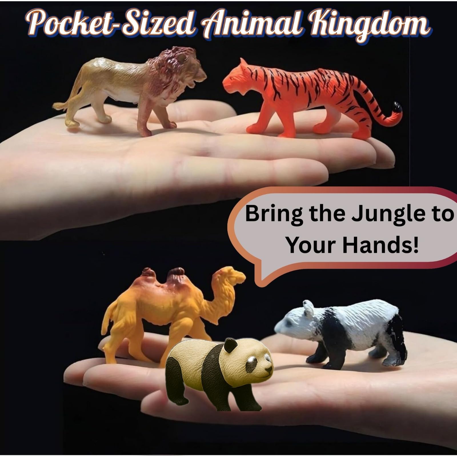 GRAPHENE 17 Pcs Animal Figure Toy Set, Farm & Jungle Animal Figure Playsets with Artificial Tree & Fencing Birthday & Return Gifts,School Project Learning Educational Toy Set for Kids 1