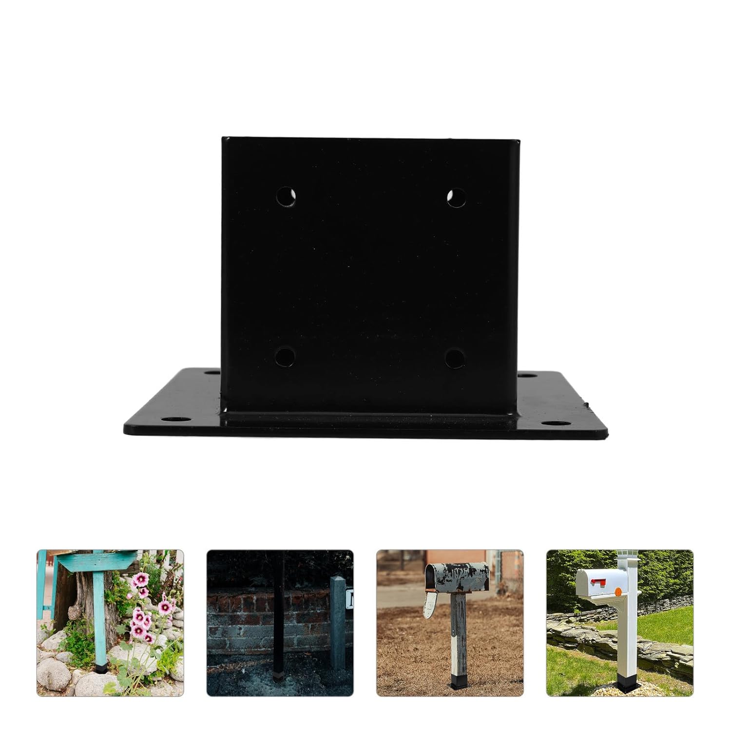 Metal Post Wrap Handrail Post Support Base for Porch Gazebo Deck Mailbox Fence Installation