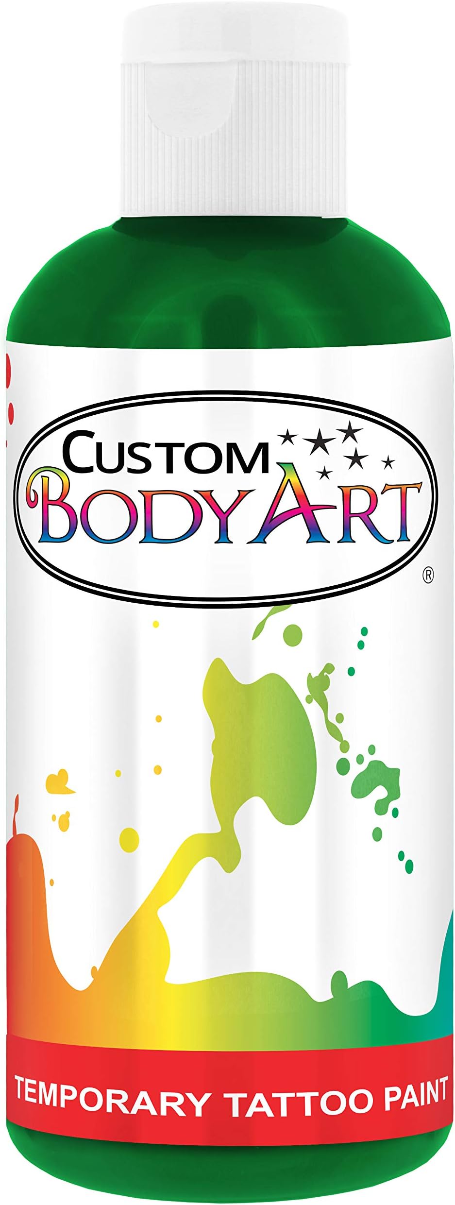 Green Airbrush Body Paint 8oz - Alcohol-Based, Waterproof, Body Paint for Adults, Cosplay, Temporary Tattoos