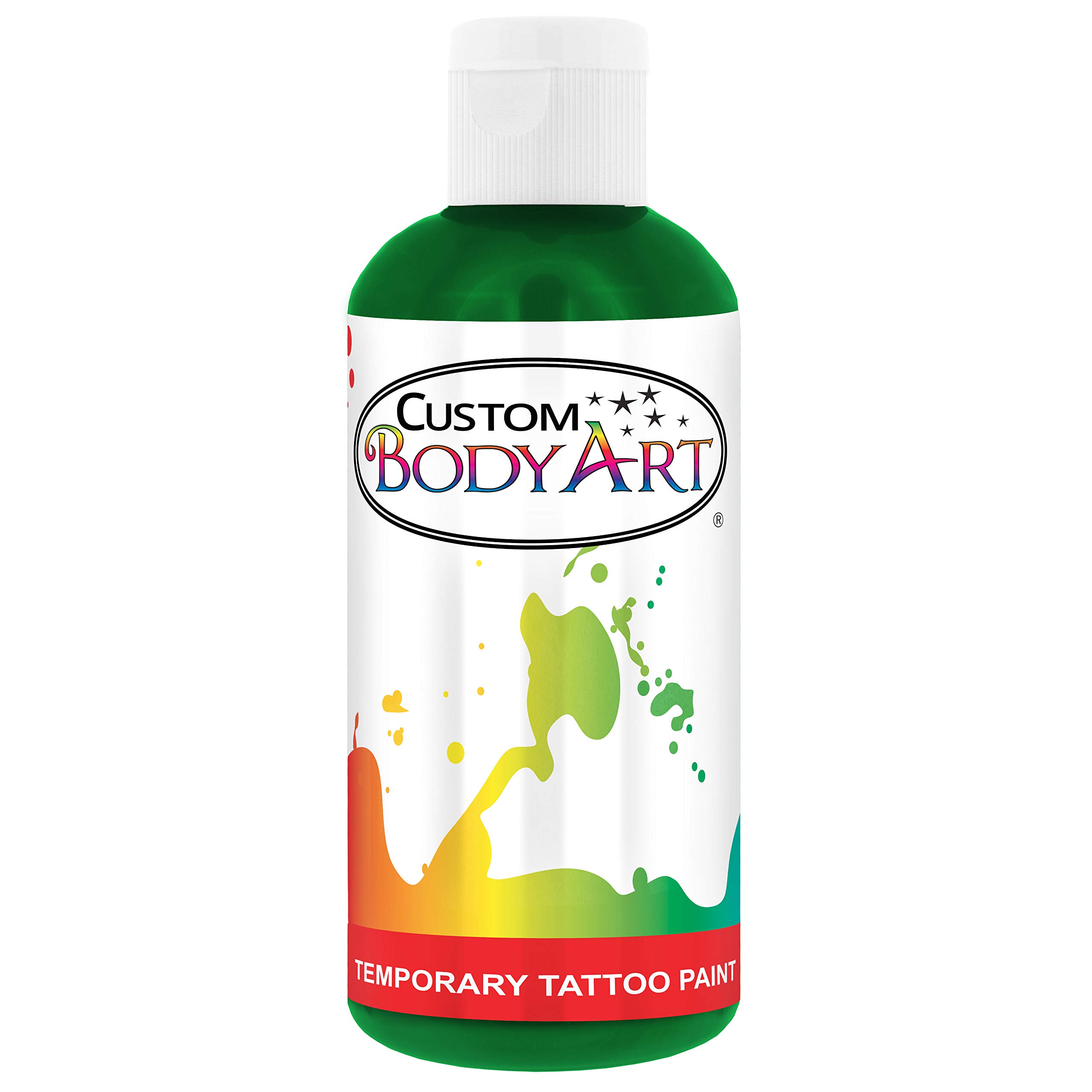 8-Ounce Green Temporary Airbrush Tattoo Body Art Paint Alcohol Based