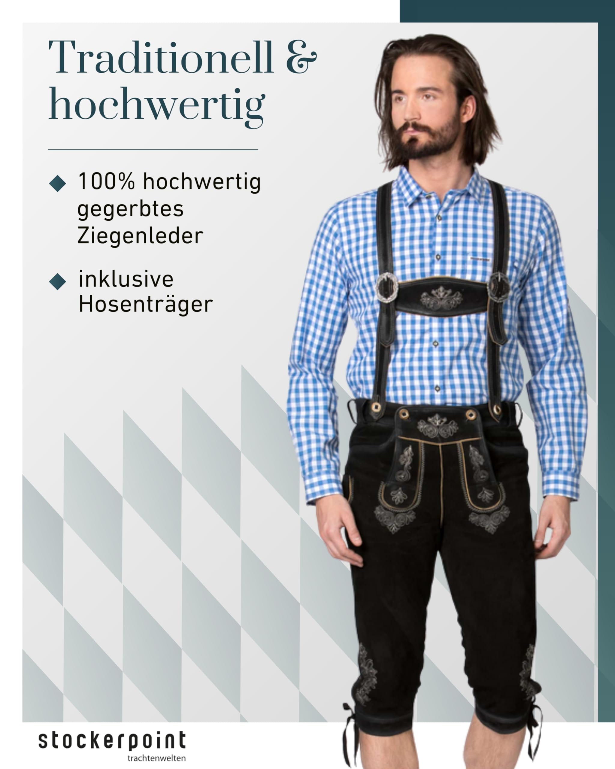 Stockerpoint Herren Trachtenlederhose Justin4
