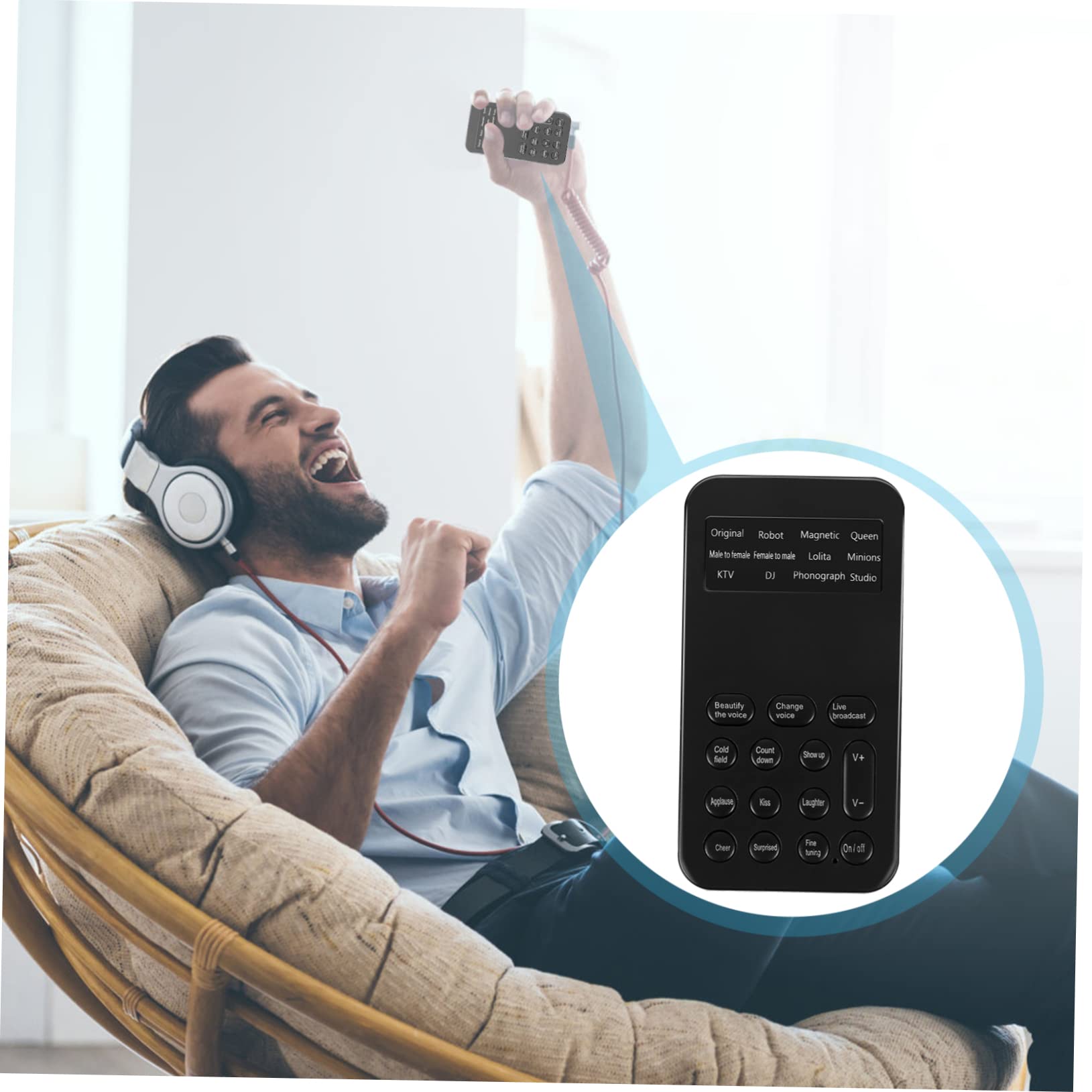 OSALADI 3stücke Mini USB Soundkarte Tragbarer Voice Changer Mit Soundeffekten Für Live-übertragungen Kompatibel Mit Pc Und Smartphone Einfach Zu Bedienen Ohne Treiberinstallation
