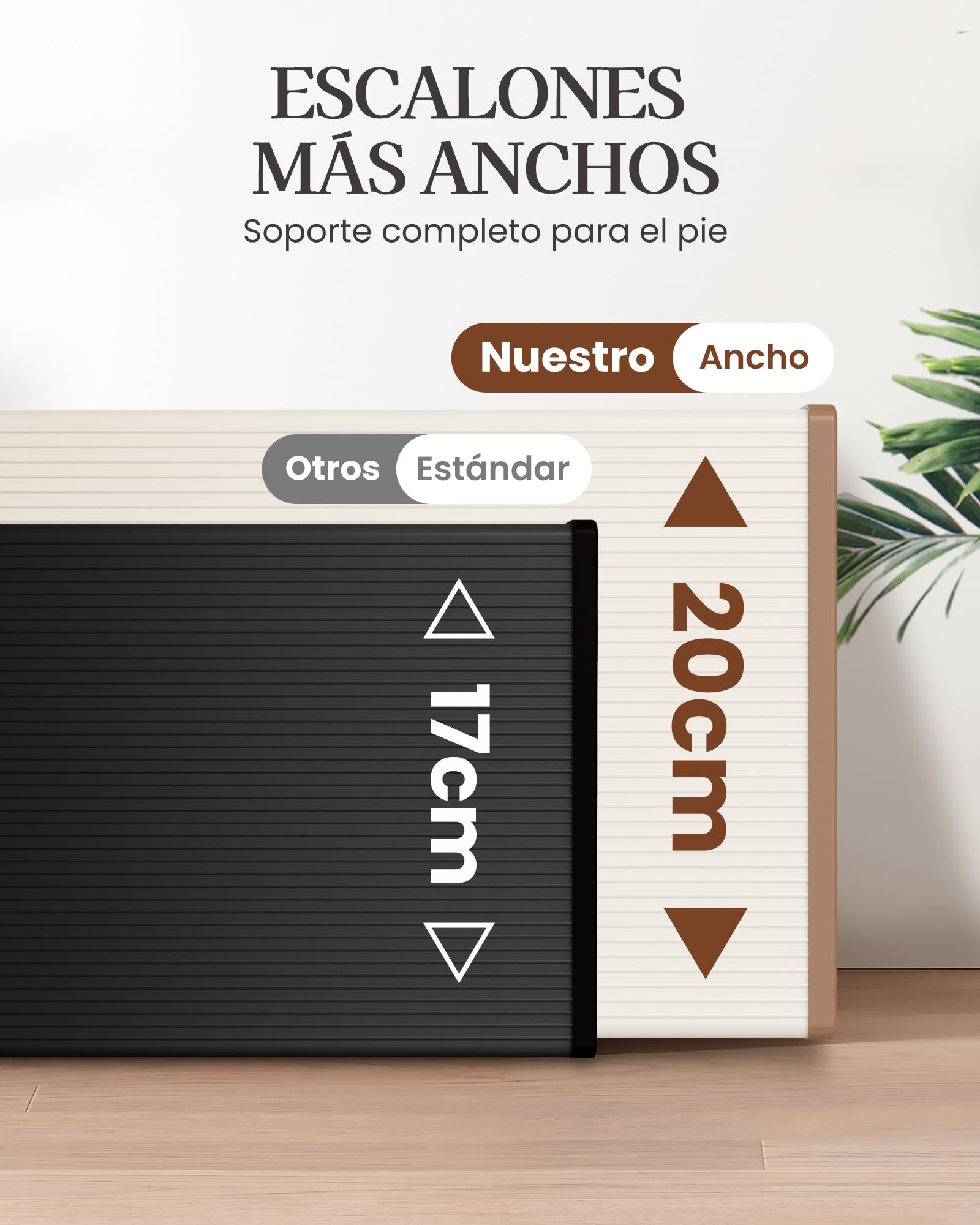 Escalera de 3 Peldaños, Taburete Plegable con Plataforma Ancha Antideslizante de Aluminio Ligero Pero Resistente, Carga Máxima 150 kg, Diseño Moderno para Espacios Domésticos Interiores