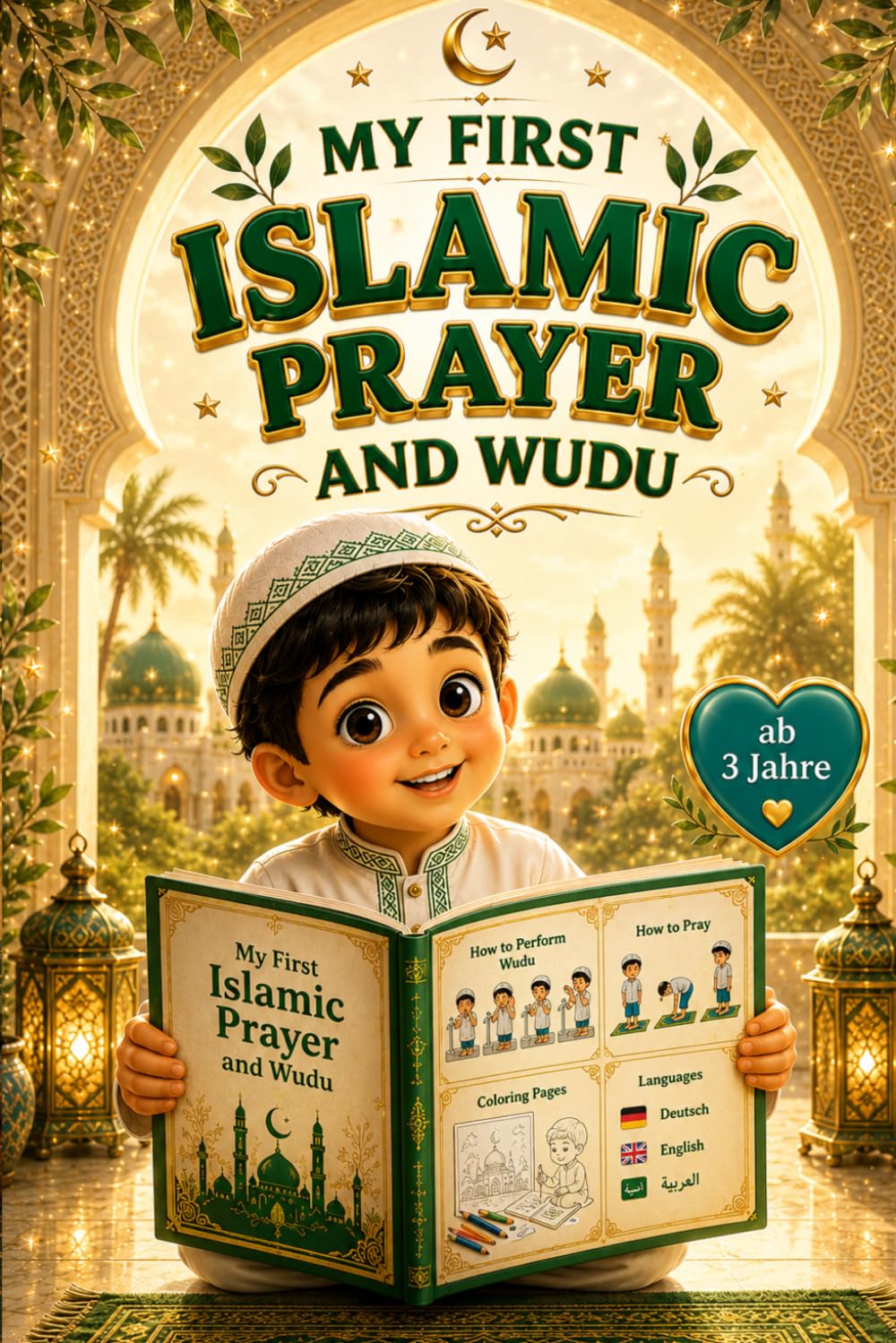 My First Islamic prayer and Wudu " Colouring book for kids "