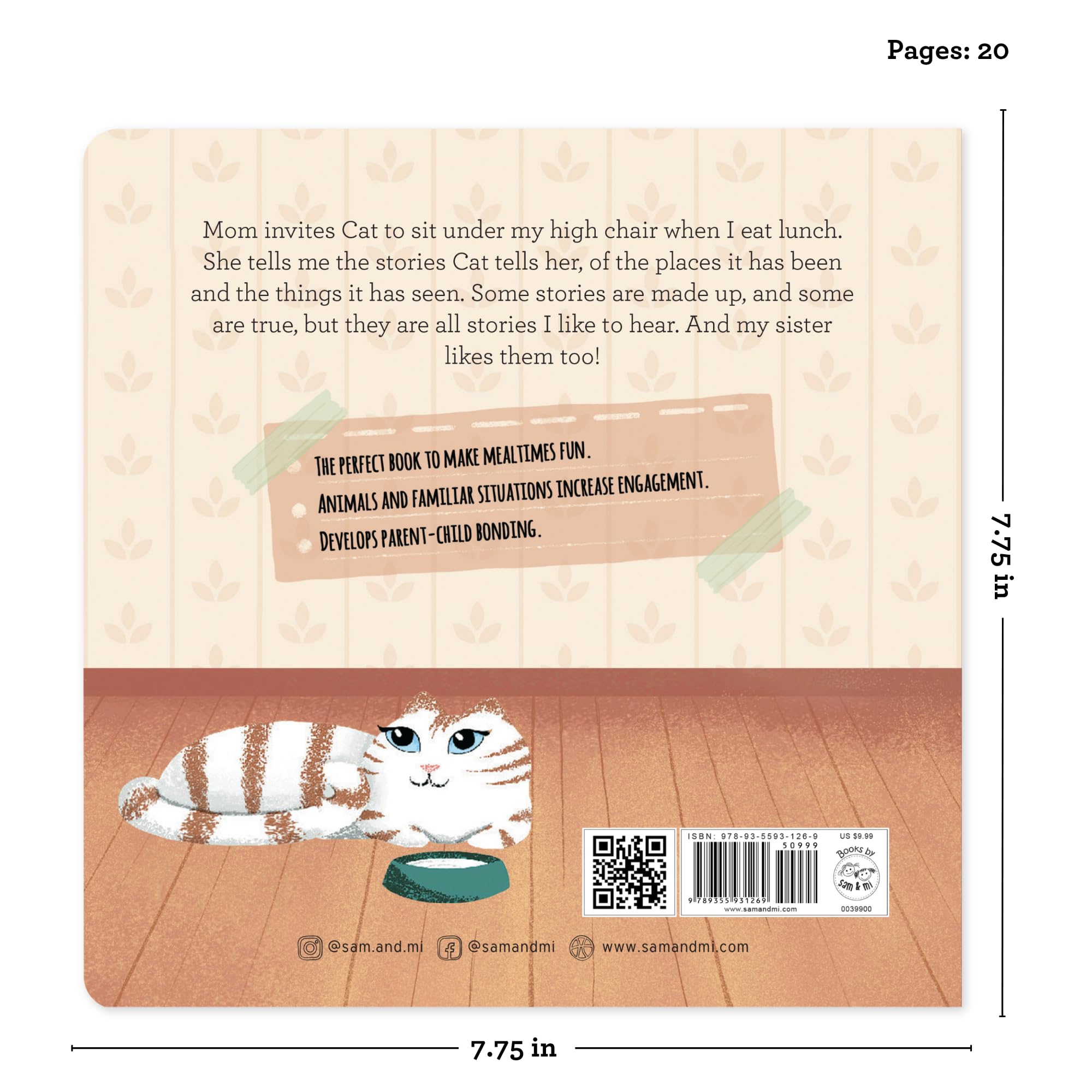 The Cat Who Came to Lunch: Board Book for Kids on Mealtime by SAM & MI | Short Story Book on Toddlers' Daily Routine to Encourage Parent-Child Bonding | Up to 4 Years (The Animal Series) 1