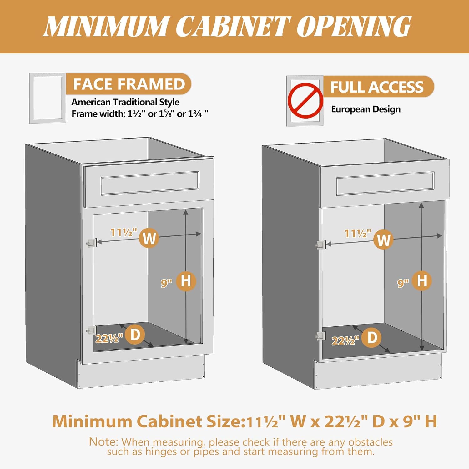 Pull Out Cabinet Organizer, Slide Out Wood Drawer, Pull Out Drawers for Cabinets, 8" High Pull Out Shelf for Kitchen Cabinet Pantry, 10½" W×21" D