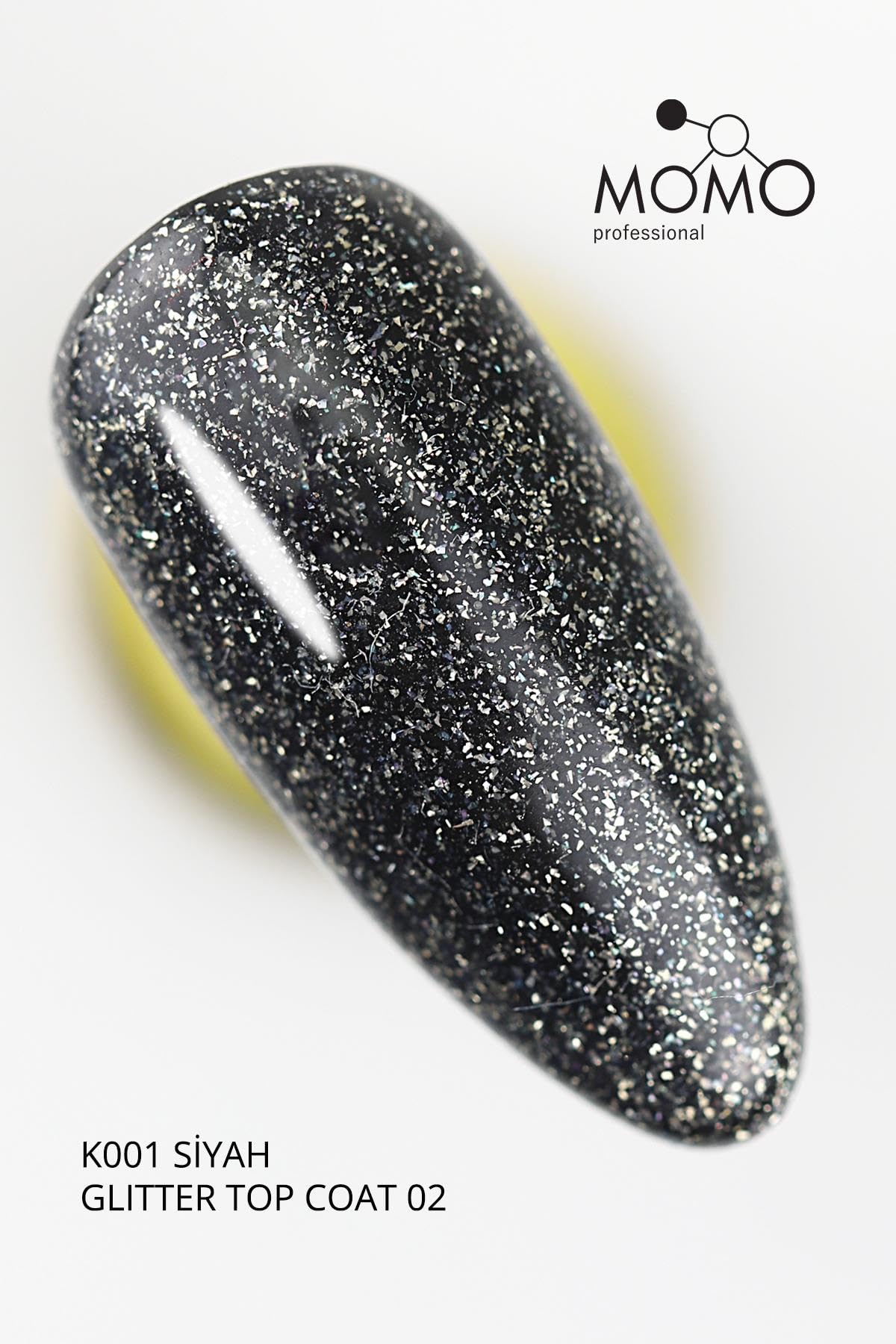 MOMO professional Kalıcı Oje İçin Glitter Top Coat 02 9 ml