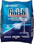 Finish Poudre détergente pour lave-vaisselle classique 2 Kg. Puissance de nettoyage en profondeur, enlèvement des taches d'aliments, nettoyage quotidien