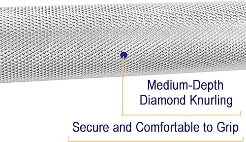 Miniatura 3 de Powenergy Barra roscada para levantamiento de pesas y mango de mancuernas, barra cromada de 1 pulgada para empujes de cadera, sentadillas y estocadas