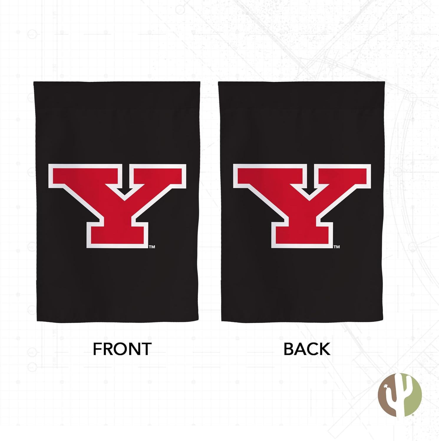 Desert Cactus Youngstown State University YSU Garden Flag – 19 x 12 inch Youngstown State Penguins Banner, For Outdoor Display and Events (Design 2) - Image 2