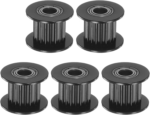 Miniatura 31 de HARFINGTON 5pcs 2GT Polea tensora 20 dientes 0.157 in diámetro 0.709 in diámetro correa de aluminio para 0.236 in ancho cinturón 3D impresora CNC