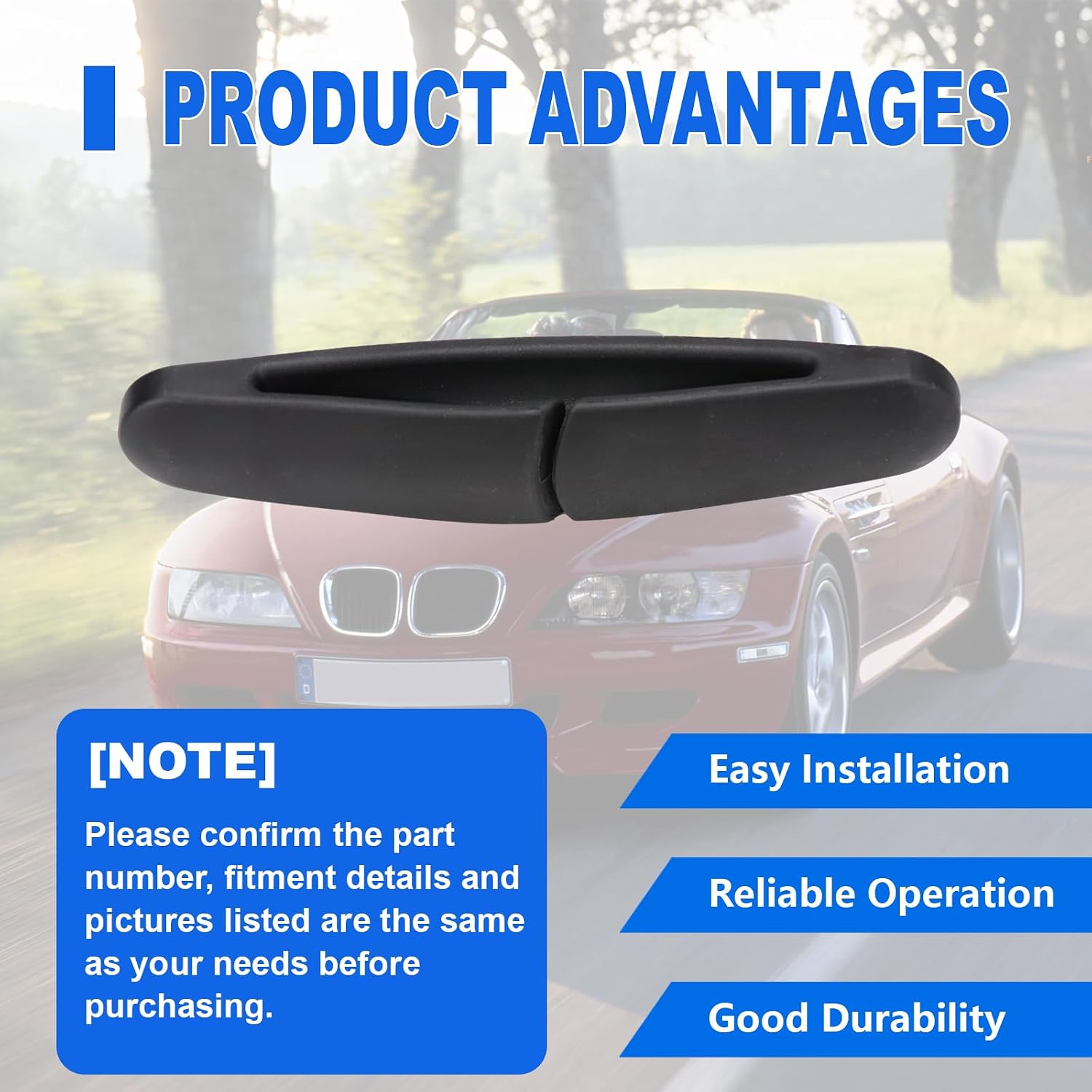 Front Driver Left Upper Seat Belt Guide Compatible with BMW E36 Z3 1997-2002 Replaces 52108410505