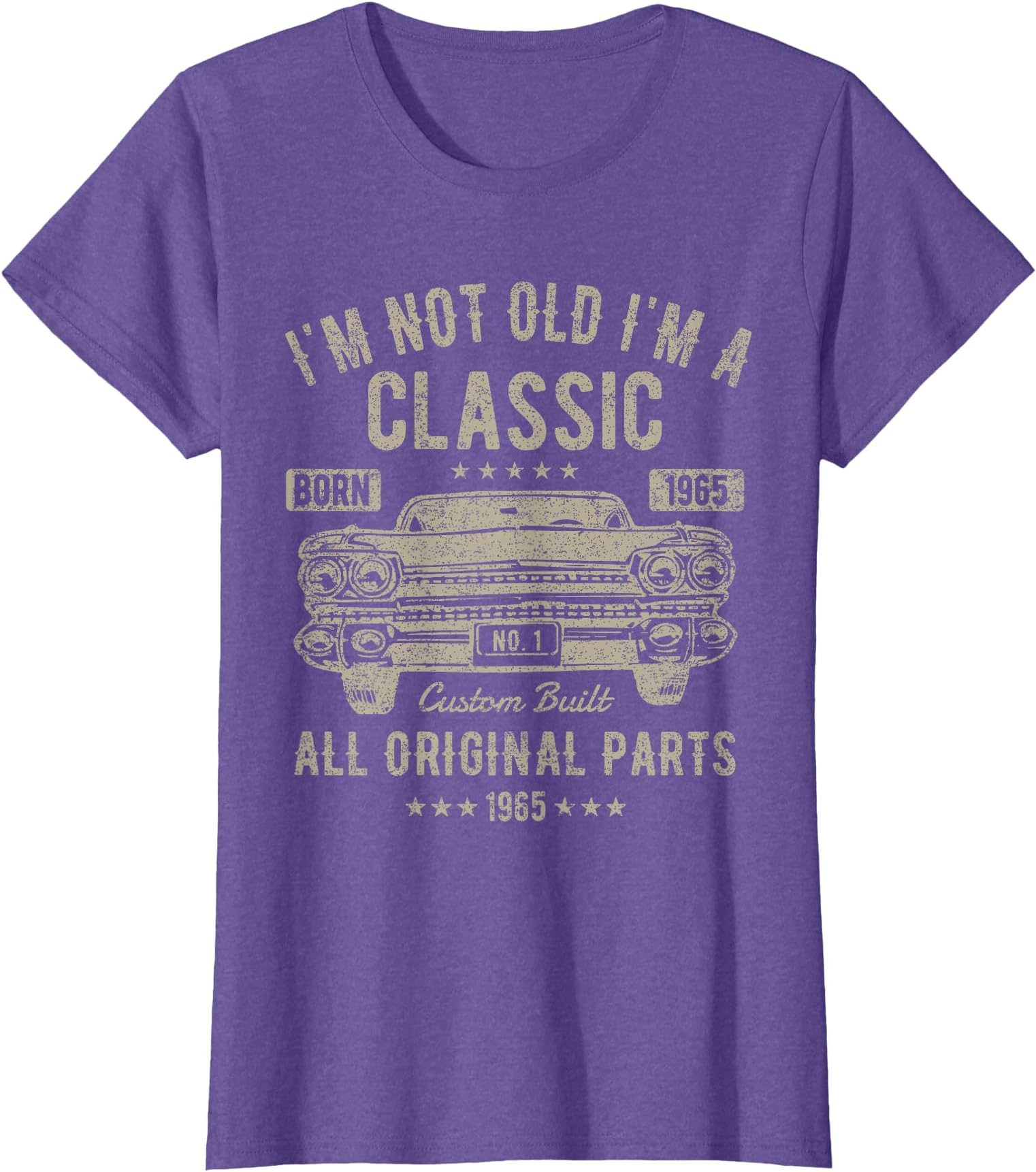 Vintage 1965 Funny Classic Car Lover 58th Birthday Born 1965 T-Shirt