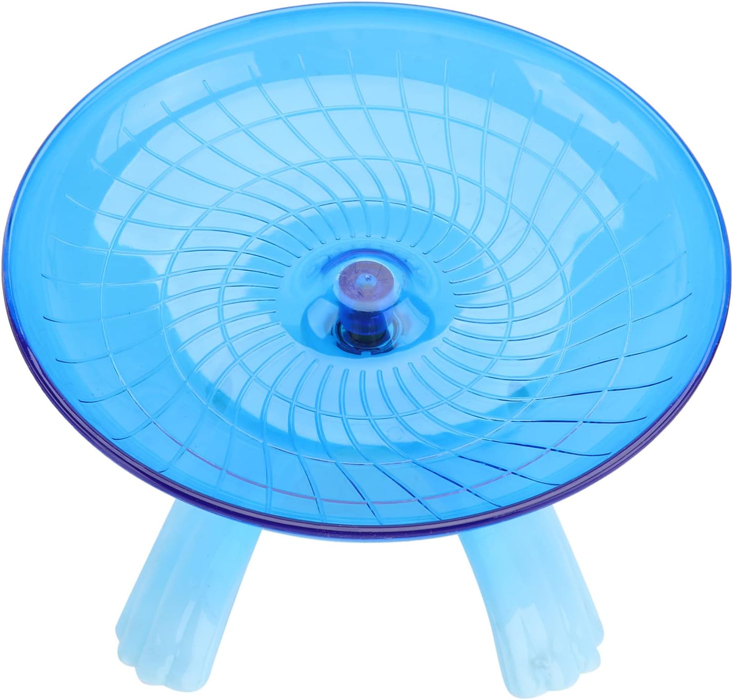 NOLITOY Pet Exercise Toy Rat Exercise Saucer Hamster Wheel Hamster Toys Silent Exercise Wheel Chinchilla Toys Guinea Pig Toys Non Run Disc Small Animals Scroll Wheel, Medium, Blue