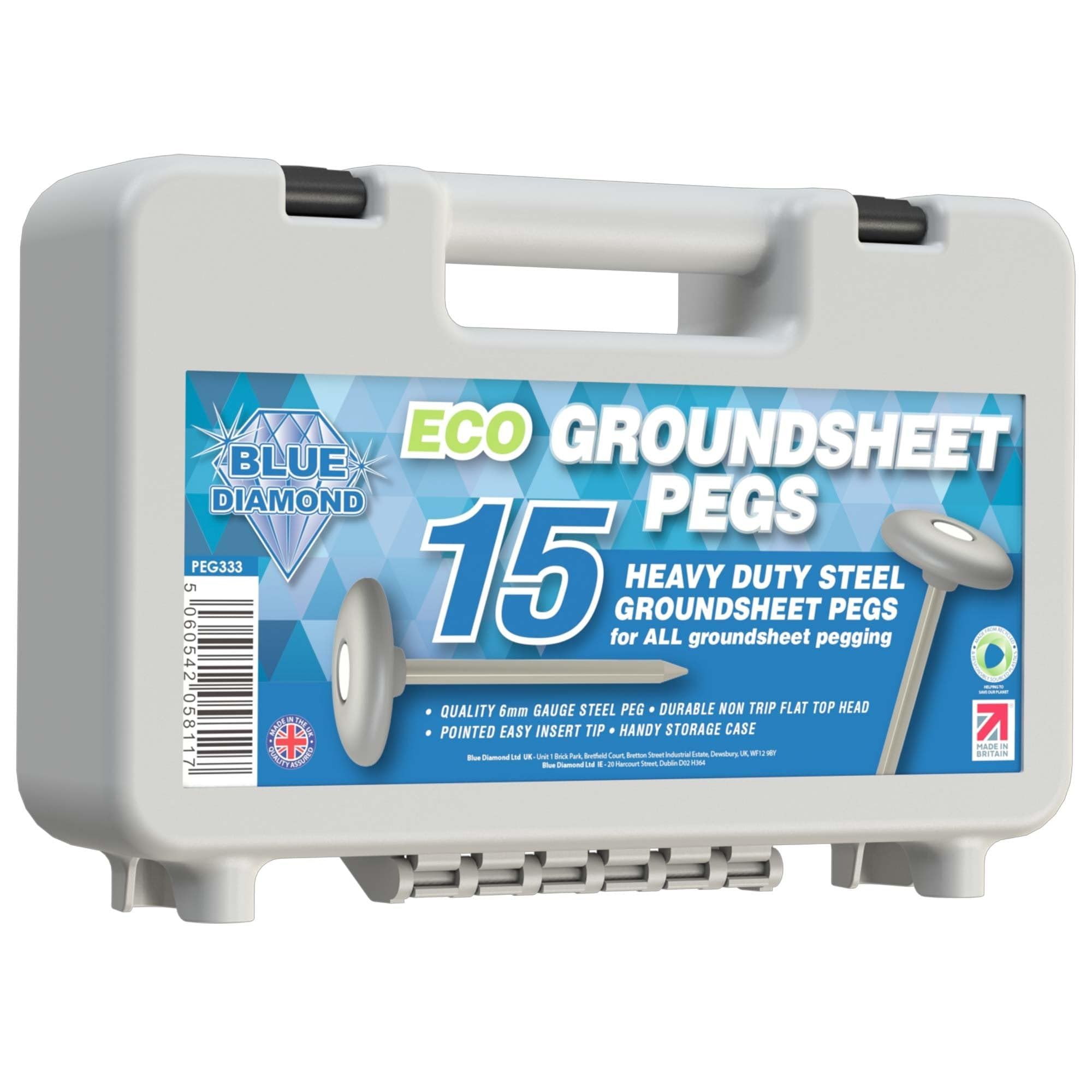 Eco Ground Sheet pegs 15 Heavy Duty Steel