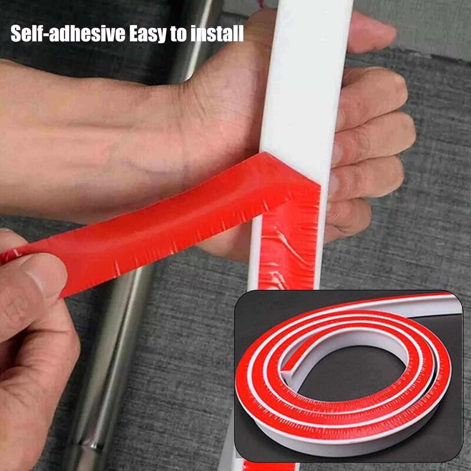 Barriera per l'acqua della doccia, Soglia della doccia in silicone Diga flessibile impermeabile, Striscia sigillante per pavimento della stanza umida, per Soglia della doccia in cucina Blocco dell'acq