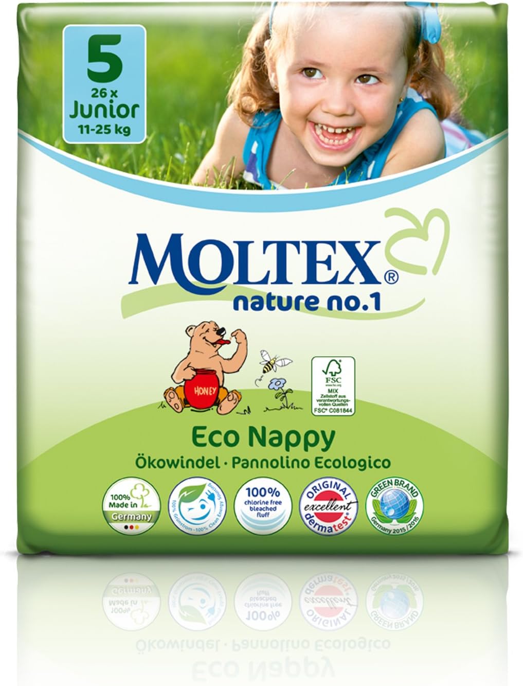 Moltex Junior – 32 Nappies – Disposable Diapers – Eco 11 – 25 kg