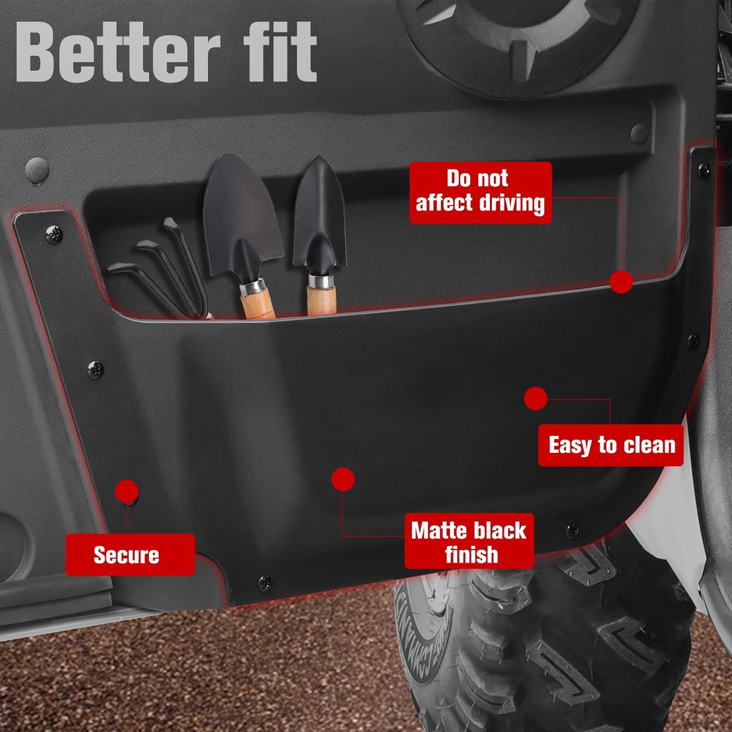 Front Door Pockets for Yamaha Wolverine RMAX2 1000 2021 2022 2023 2024, Interior Seat Door Side Pocket Box Storage for Yamaha RMAX4 1000 2021-2024 Accessories (2PCS)