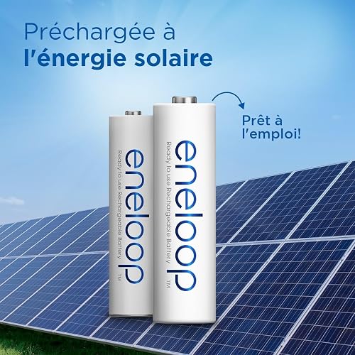 eneloop - Piles Rechargeables AAA (Lot de 4) - 800 mAh NiMH - pré-chargées - 7