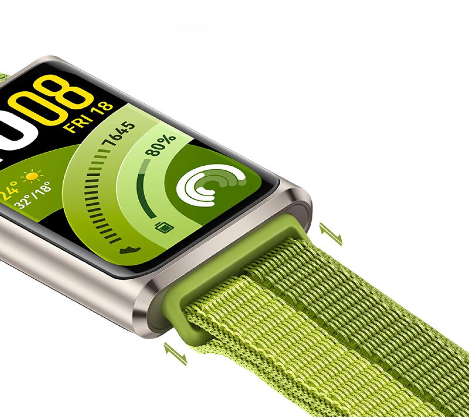 GIOPUEY Armband compatibel met Huawei Band 11/11 Pro, gevlochten nylon