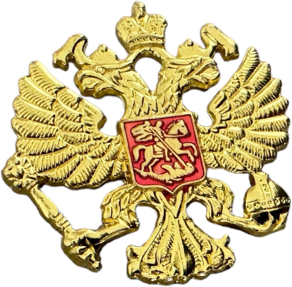 GanwearRussian Imperial Eagle Coat of Arms Miniature Light Metal Pin Badge Multicoloured