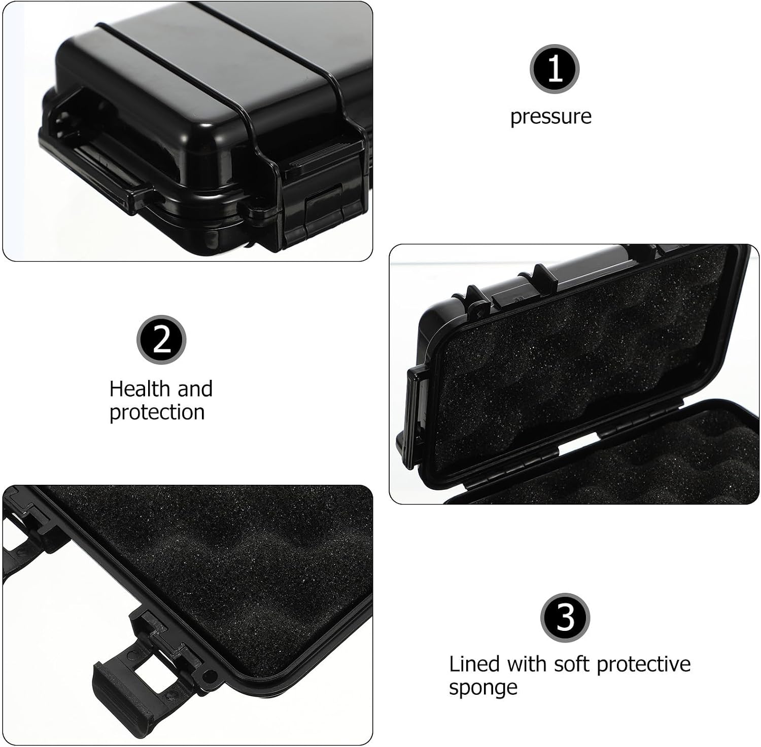 Luxshiny Portable Waterproof Shockproof Storage Box for Electronic Gadgets with Airtight Seal, Lightweight Abs Hard Plastic Case for Indoor and Outdoor Activities, for Adventurers