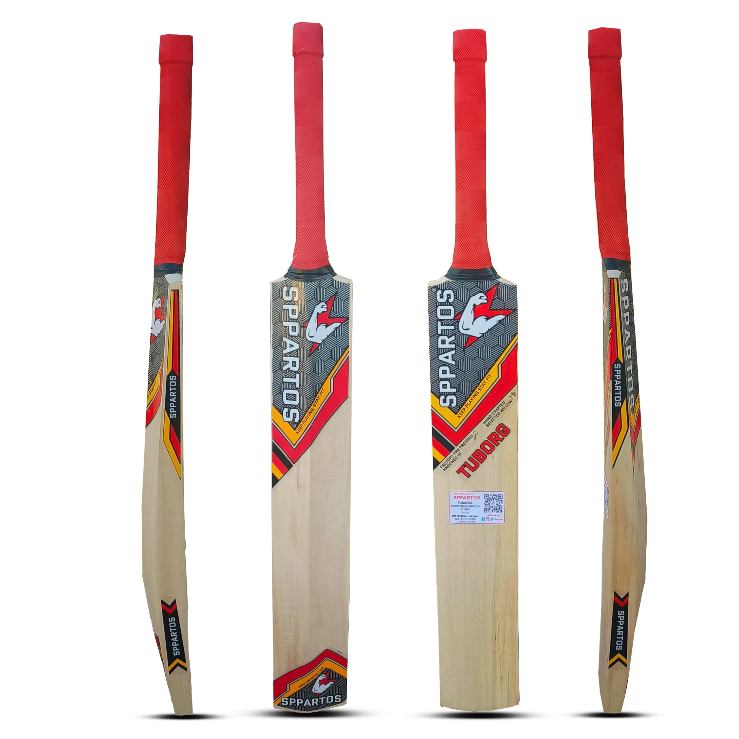 SPPARTOS Tuborg Youth Size Kashmir Willow Cricket Bat | Size 5 | Designed for Players of All Skill Levels