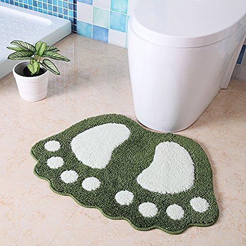 Vista 59 de MIFXIN Tapete de baño antideslizante con pies grandes, absorbente, para baño, inodoro, ducha, cocina, decoración del hogar (gris, 19 x 26 pulgadas)