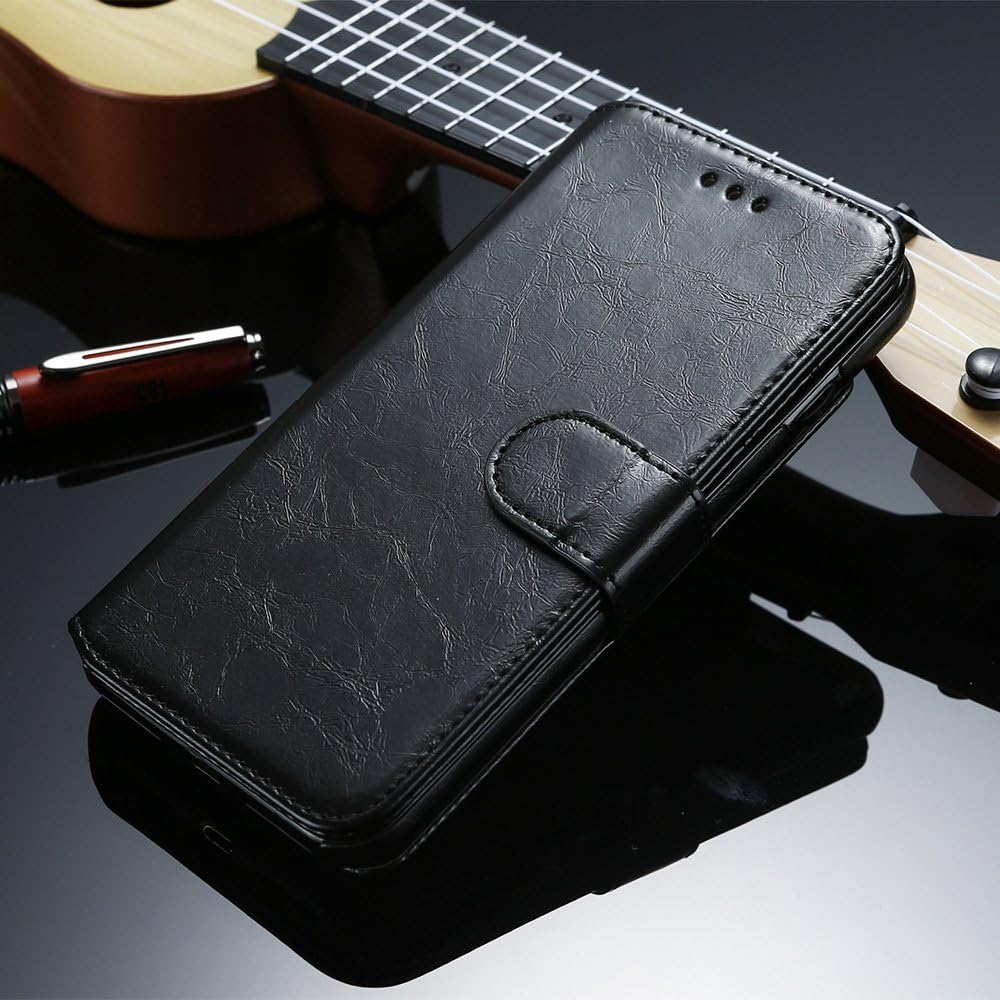 UEEBAI Case for Samsung Galaxy S6,Premium Folio PU Leather Wallet Case with [Detachable] [Magnetic Closure] [Card Slots] Stand Function Full Protection Flip Cover Case for Samsung Galaxy S6 - Black