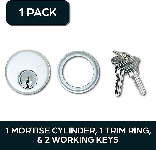 Miniatura 8 de Cilindros de embutir para cerradura de puerta comercial Adams Rite  Reemplazo de cerradura cilíndrica 4036 de alto grado con anillos y llaves